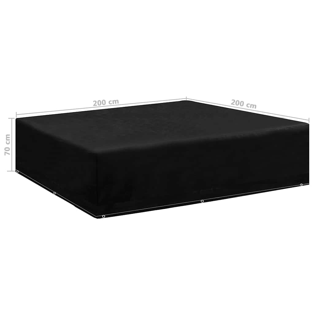 Garden Furniture Cover | Black | Polyethylene | 200x200x70 cm