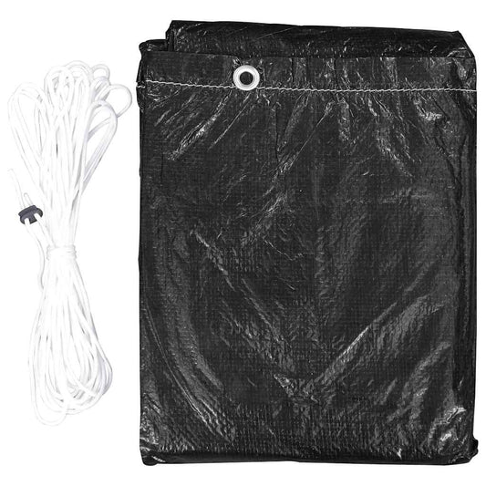 Garden Furniture Cover | Black | Polyethylene, Aluminium | 205 x 90 cm