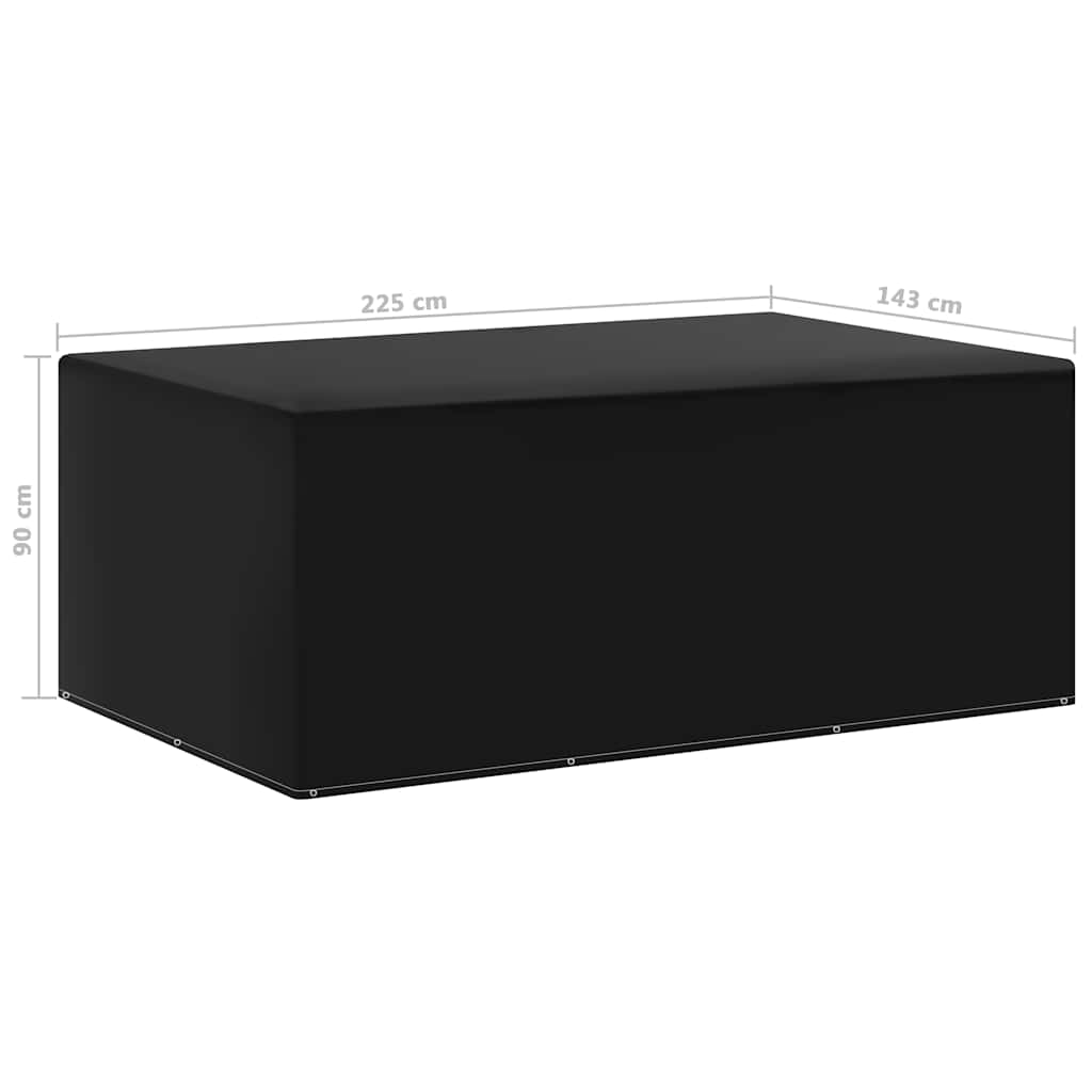 Garden Furniture Cover | Black | Polyethylene, Aluminium | Medium