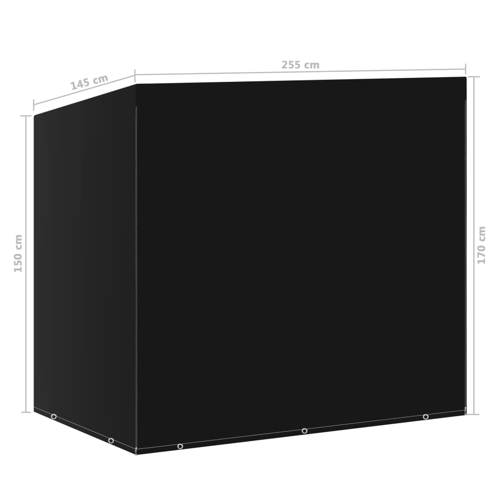 Swing Bench Cover | Black | Polyethylene, Aluminium