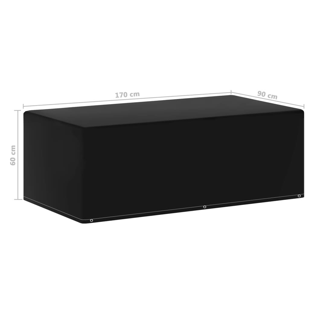 Garden Furniture Cover | Black | Polyethylene | 170x90x60cm