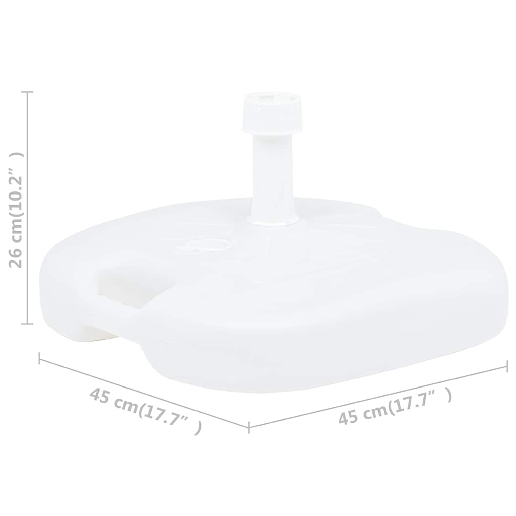 Umbrella Base | White | Plastic | Medium | Decorative Inlays