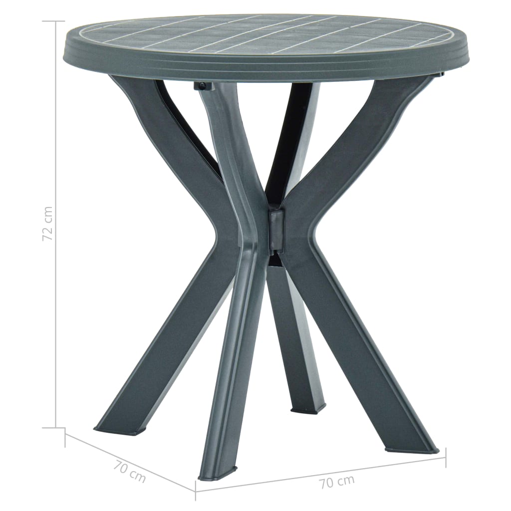 Garden Table | Green | Plastic | Small | Bistro Table | Round