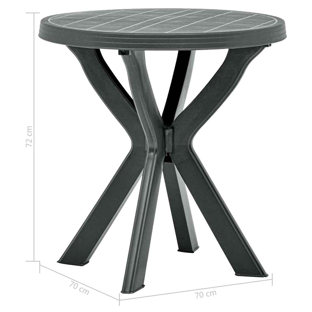 Garden Table | Anthracite | Plastic | Small | Durable | Bistro Table