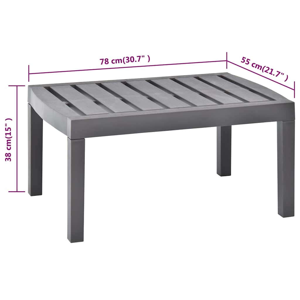 Garden Table | Mocha | Plastic | 78 cm x 55 cm x 38 cm | Durable