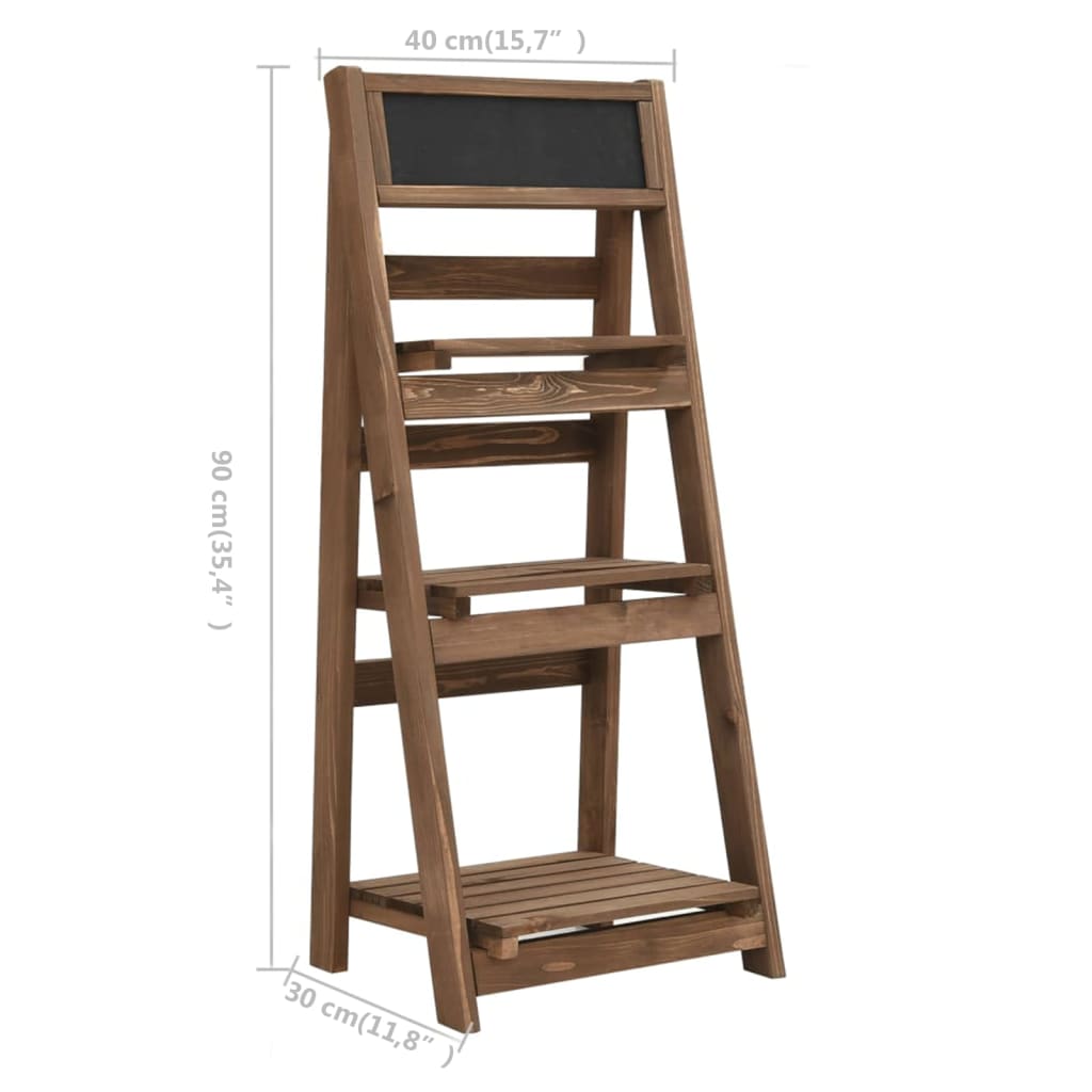 Plant Stand | Natural Wood | Solid Fir Wood | 40x30x90 cm | Durable