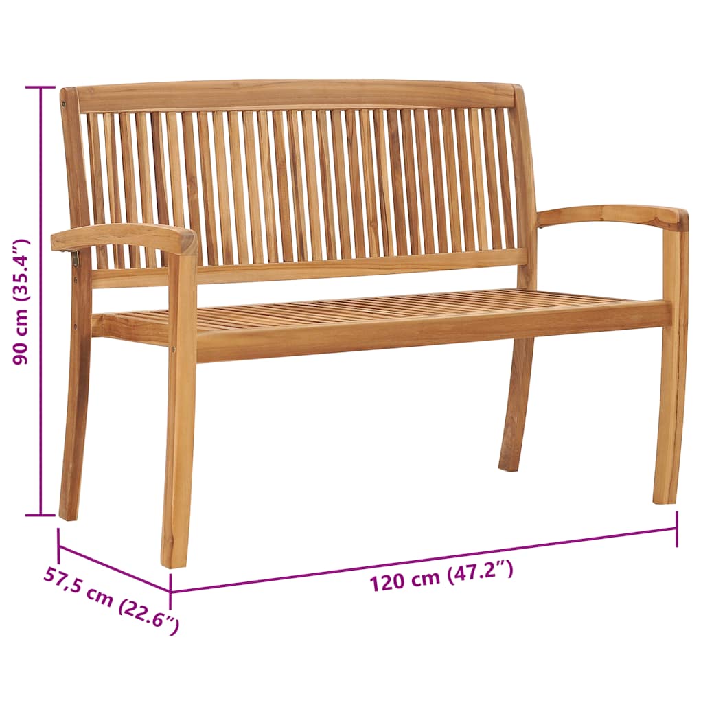 Garden Bench | Natural Teak | Solid Teak Wood