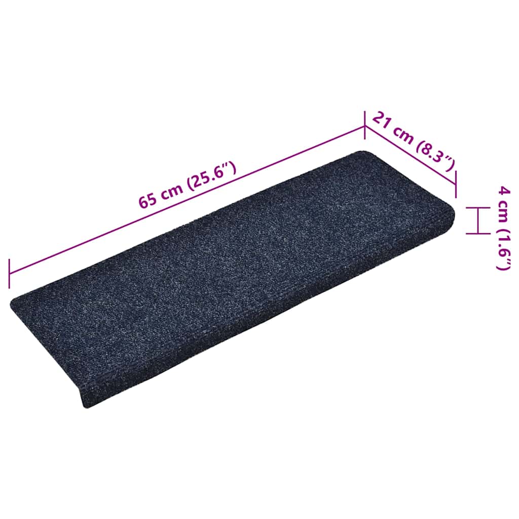Carpet Stair Tread | Set of 15 | Blue