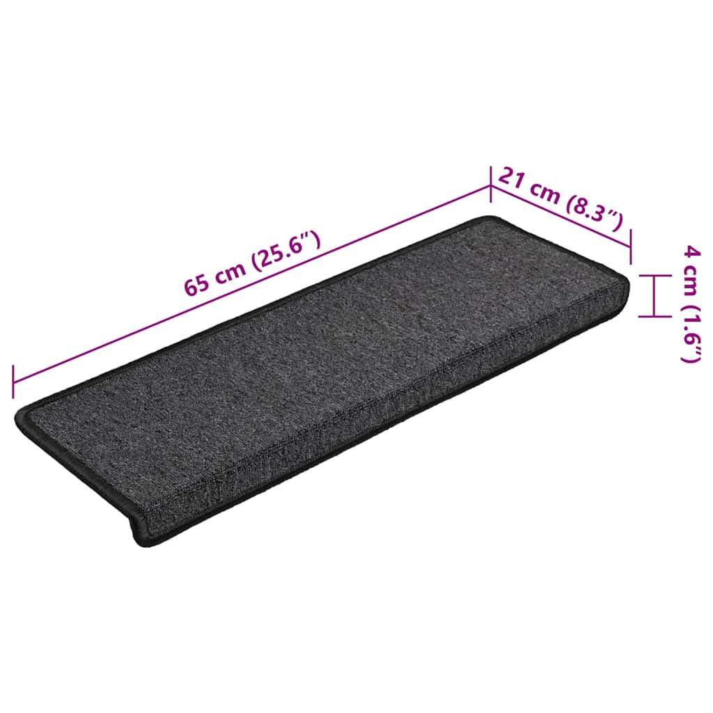 Carpet Stair Tread | Set of 15 | Anthracite