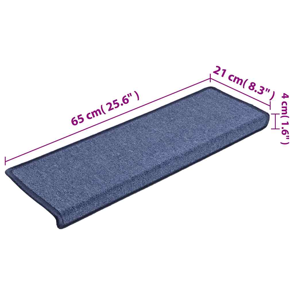 Carpet Stair Tread | Set of 15 | Blue