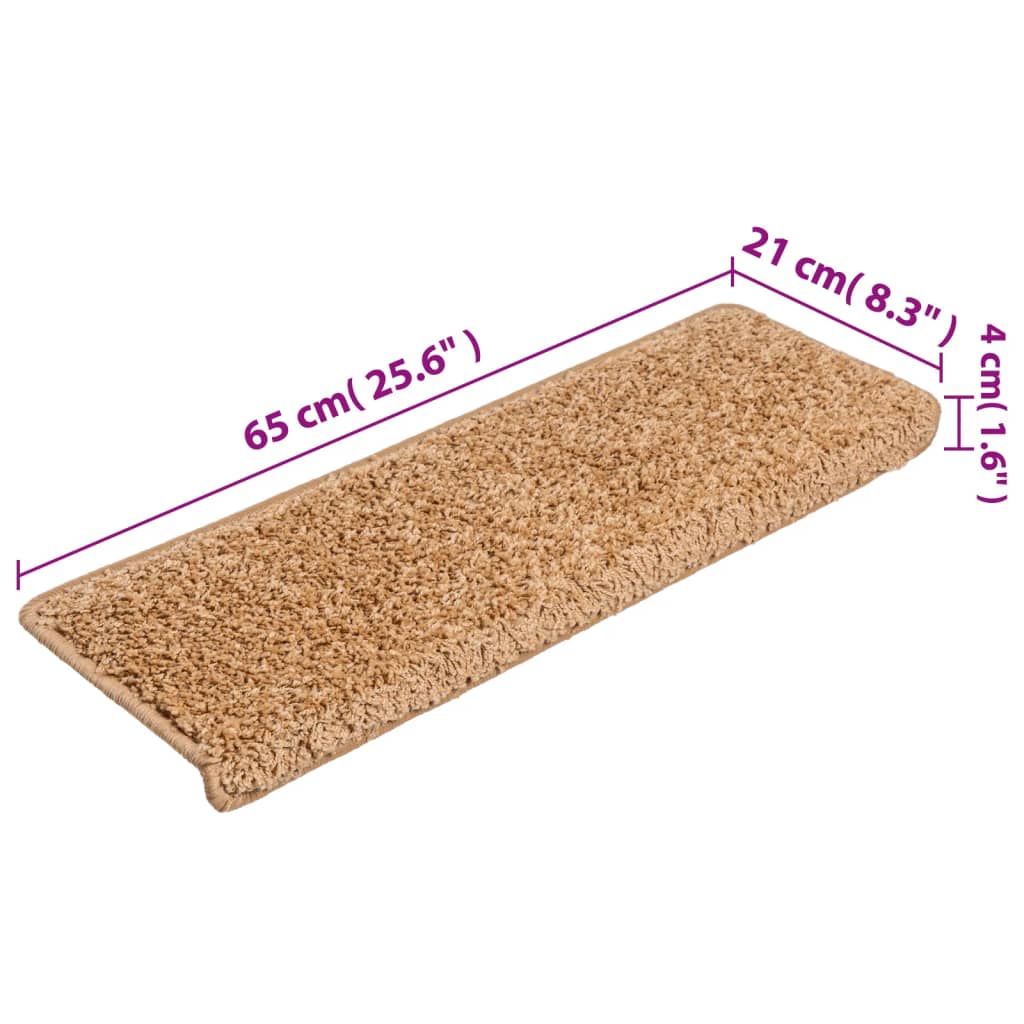 Carpet Stair Tread | Set of 15 | Beige