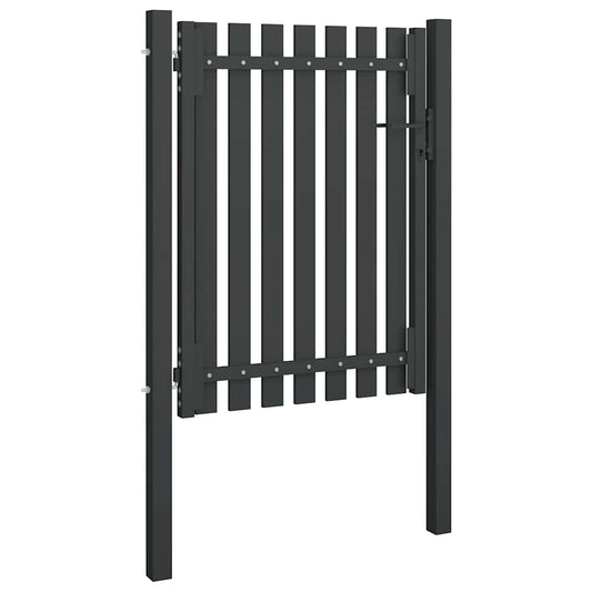 Garden Fence Gate Steel 100x125 cm Anthracite