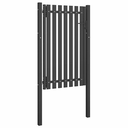 Garden Fence Gate Steel 100x150 cm Anthracite