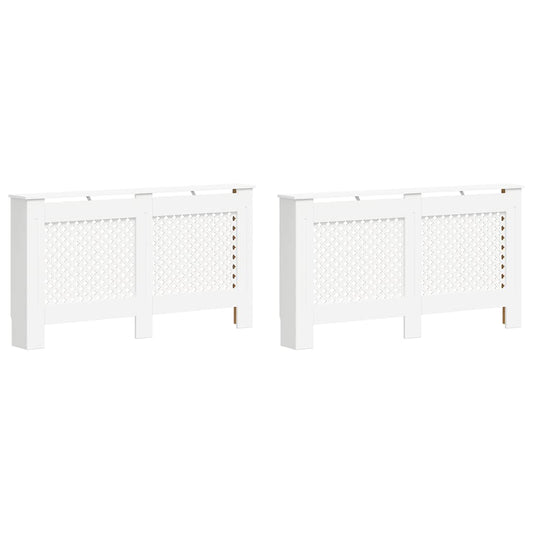Radiator Covers 2 pcs White 152x19x81.5 cm MDF