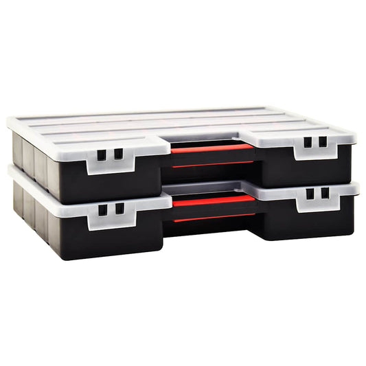 Assortment Boxes 2 pcs with Adjustable Dividers 460x325x80 mm