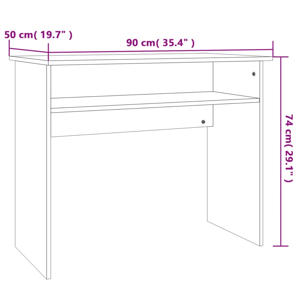 Desk | Concrete grey | Engineered wood | Compact | Desk | Rectangular
