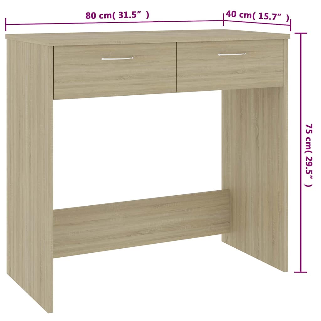 Desk | Sonoma oak | Engineered wood | Compact | Computer Desk