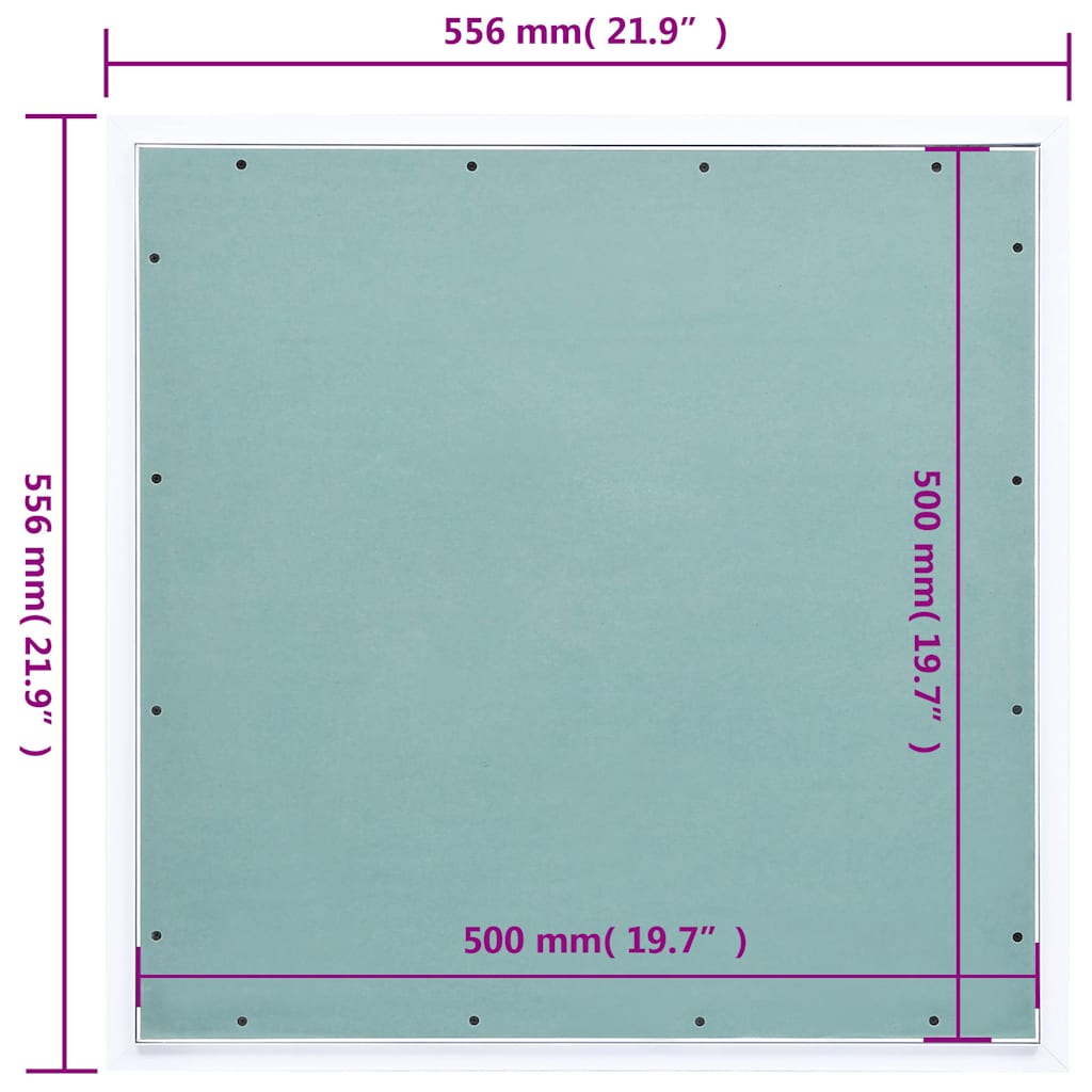 Access Panel with Aluminium Frame and Plasterboard 500x500 mm