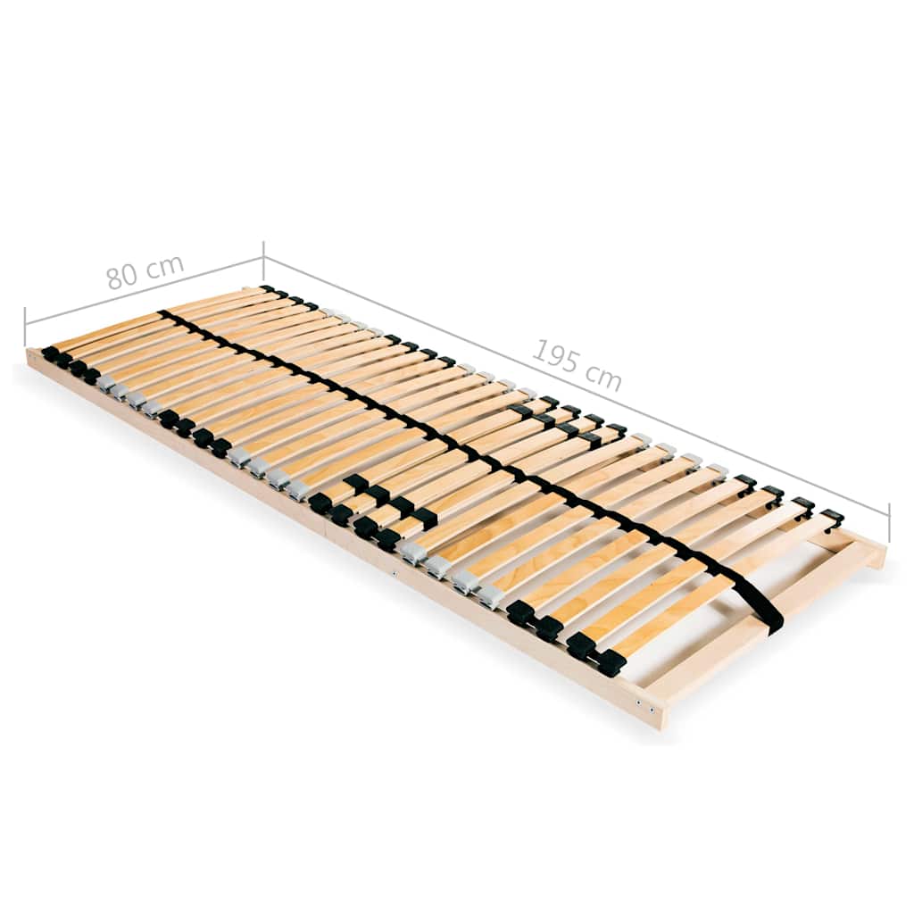 Bed Slatted Base | Beige, Black | Beechwood frame, Birch slats