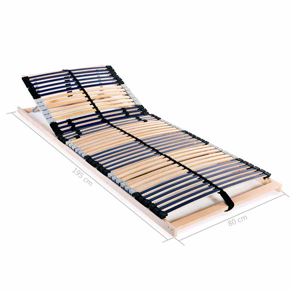 Bed Base | natural wood | Solid beech wood frame, birch slats | 80x200 cm