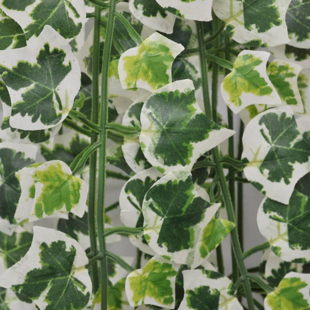 Artificial Plant | Set of 4 | Variegated Green | Plastic | 90cm | Durable