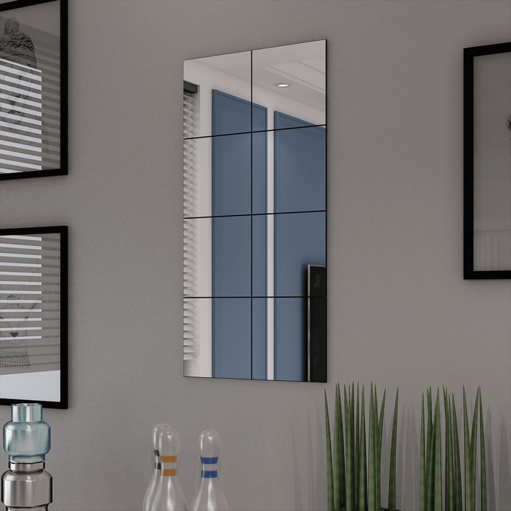 Mirror Tile | Set of 16 | Reflective | Top-notch glass
