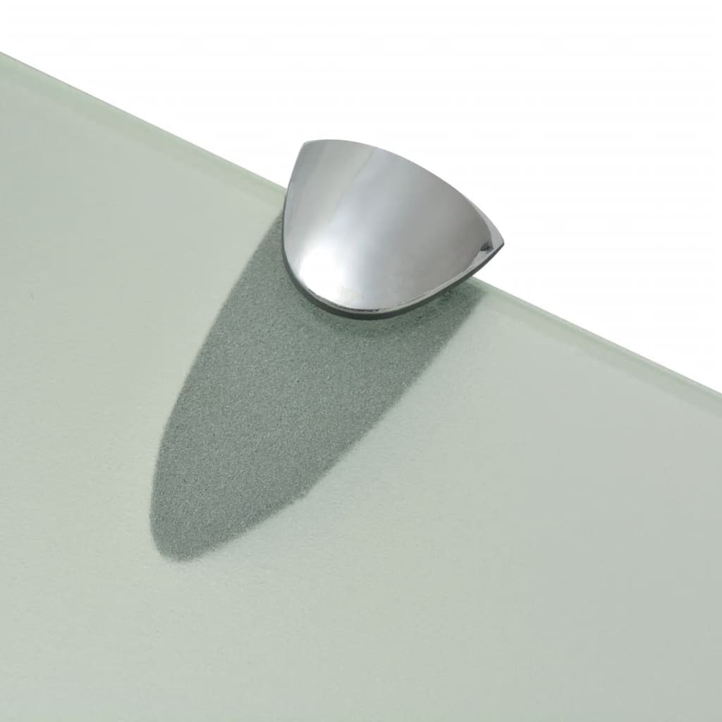 Floating Shelf | Set of 2 | Frosted | Tempered safety glass, Zinc alloy