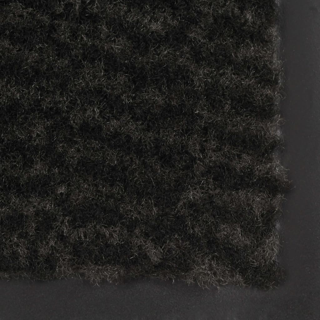 Door Mat | Set of 2 | Black | Tufted polypropylene with rubber backing