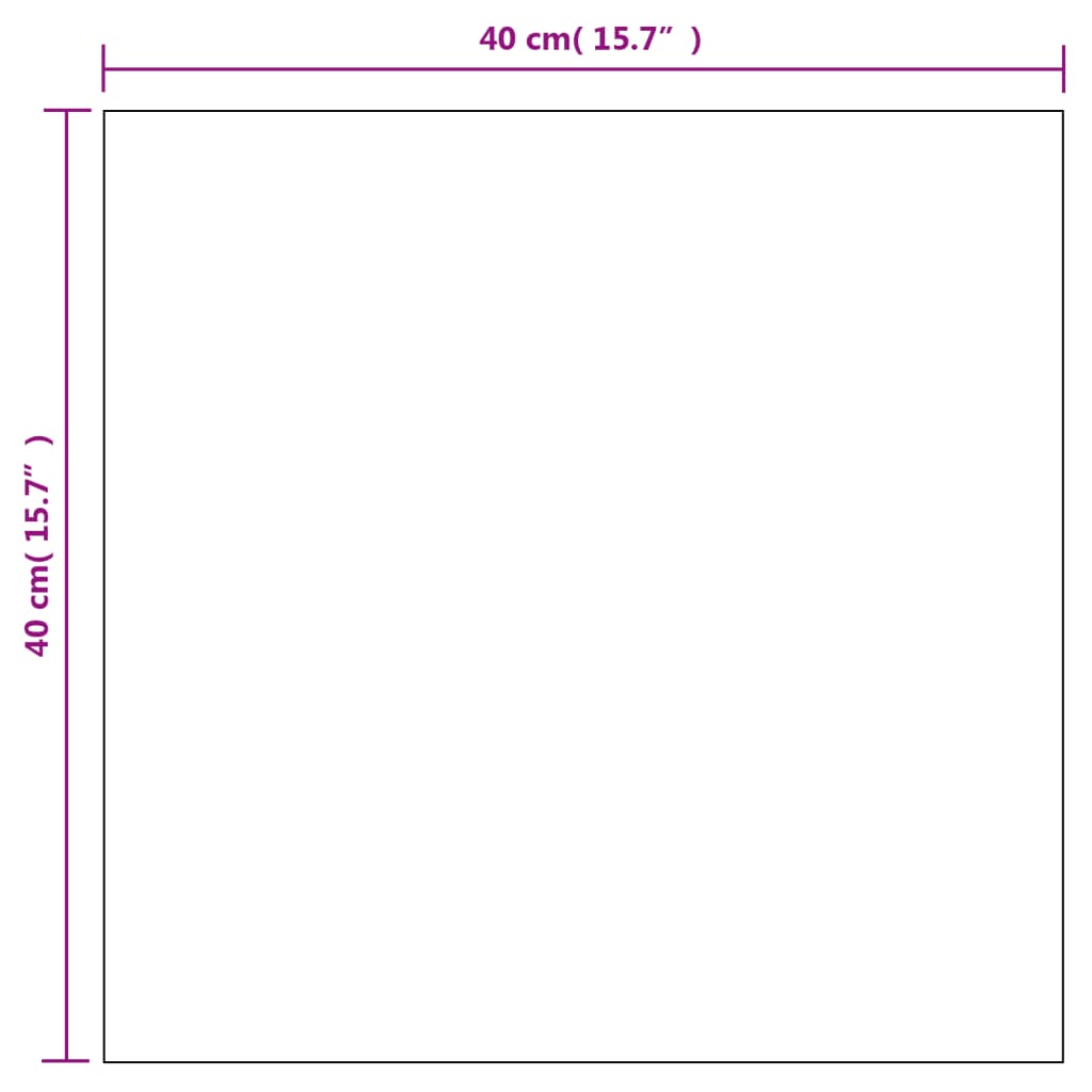 Wall Mirror | Set of 2 | Transparent | Glass | 40x40 cm | Minimalistic