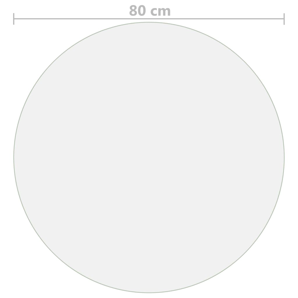 Table Protector Matt Ø 80 cm 1.6 mm PVC