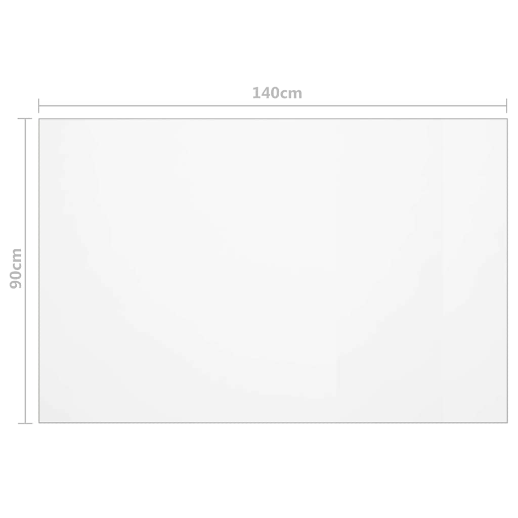 Table Protector | Transparent | PVC | 140 x 90 cm | Scratch Resistant