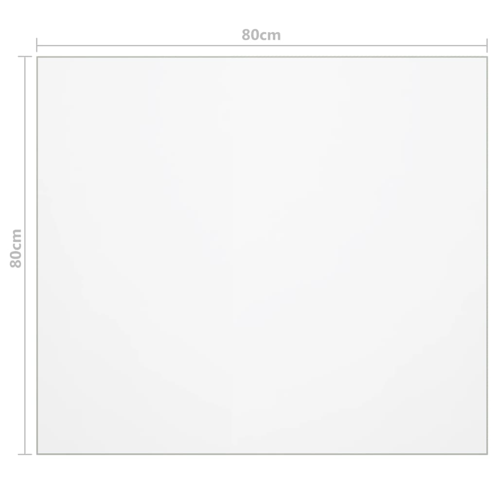 Table Protector | Transparent | PVC | 80x80 cm
