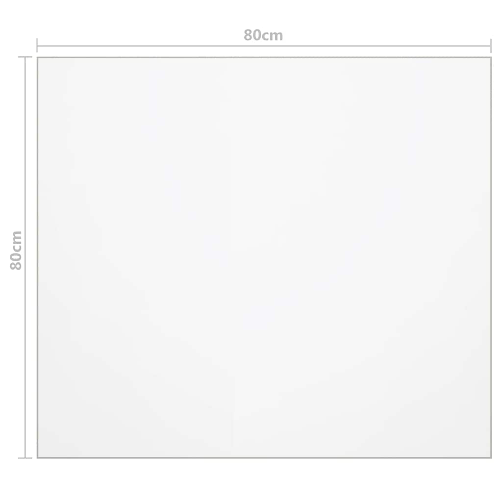 Table Protector | Transparent | PVC | 80 x 80 cm | Scratch-resistant