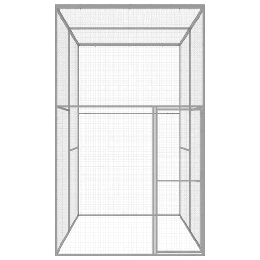 Cat Cage | Silver | Galvanised steel | Large | Durable | Cat Cage
