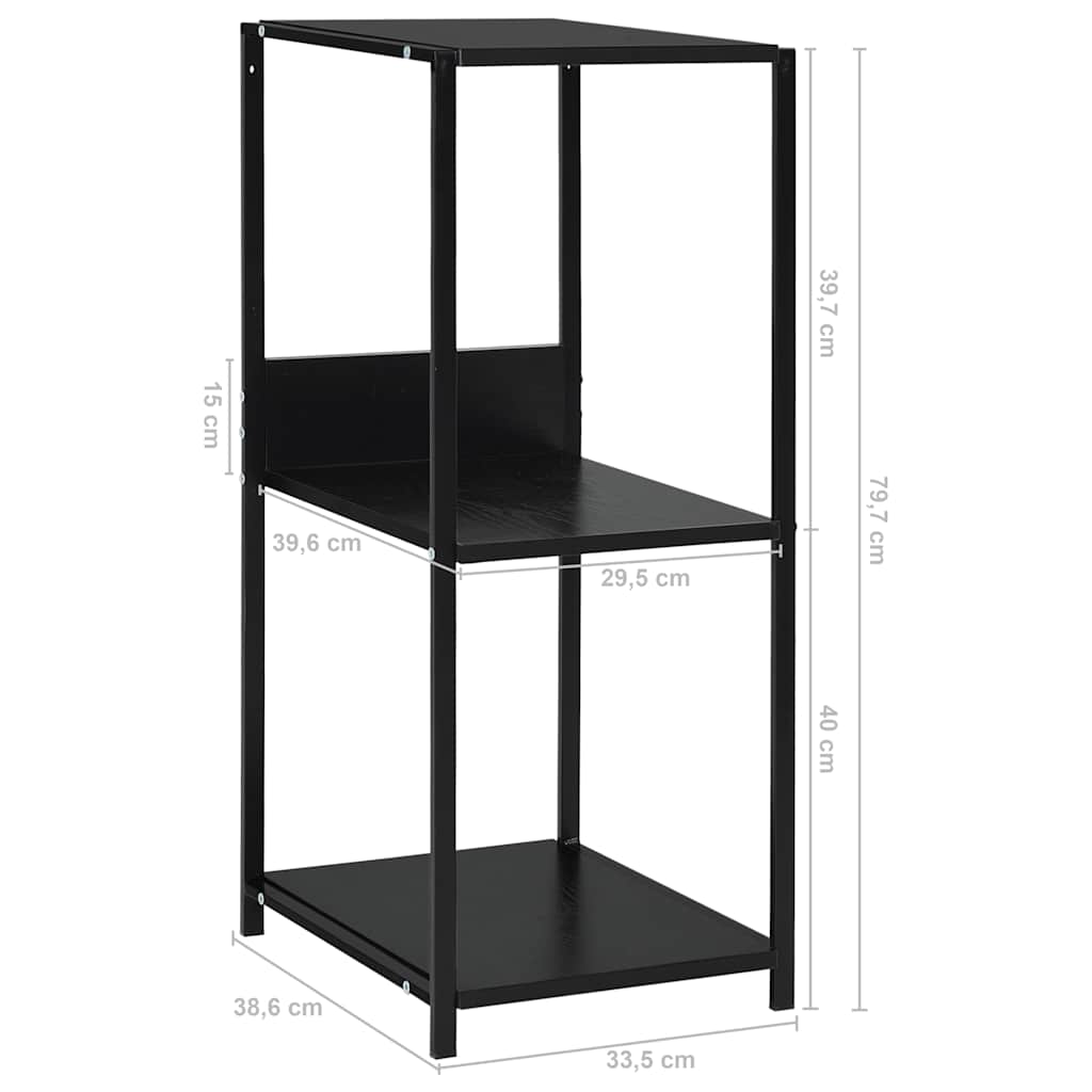 Book Shelf | Black | Engineered wood | Small | Bookshelf | Rectangular