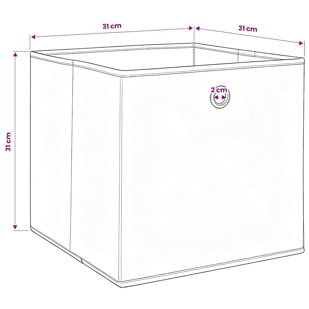 Storage Box | Set of 4 | Baby blue | Non-woven fabric (100% polyester)
