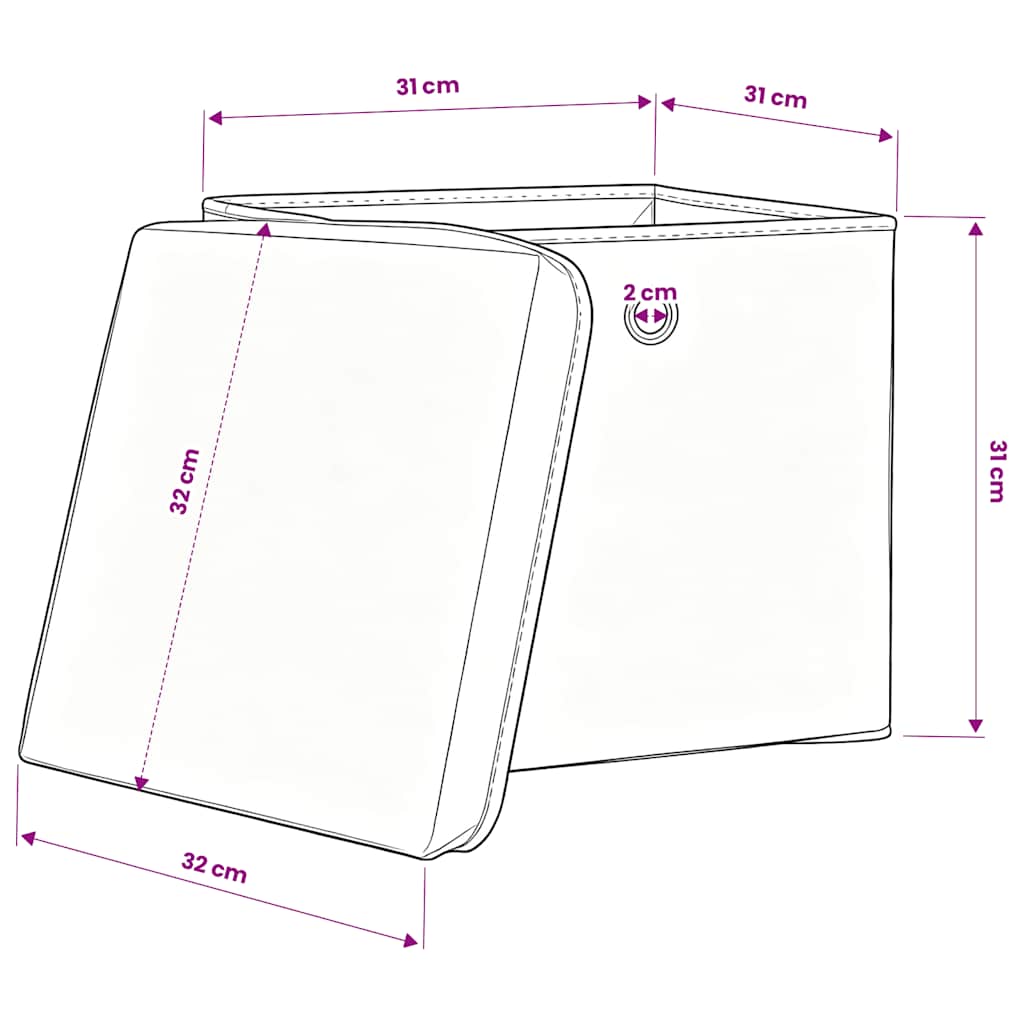 Storage Box | Set of 4 | Baby Blue | Non-Woven Fabric (100% Polyester)