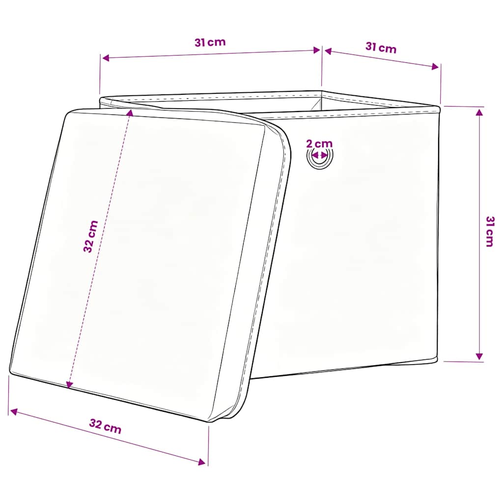 Storage Box | Set of 4 | Baby Blue | Non-Woven Fabric (100% Polyester)