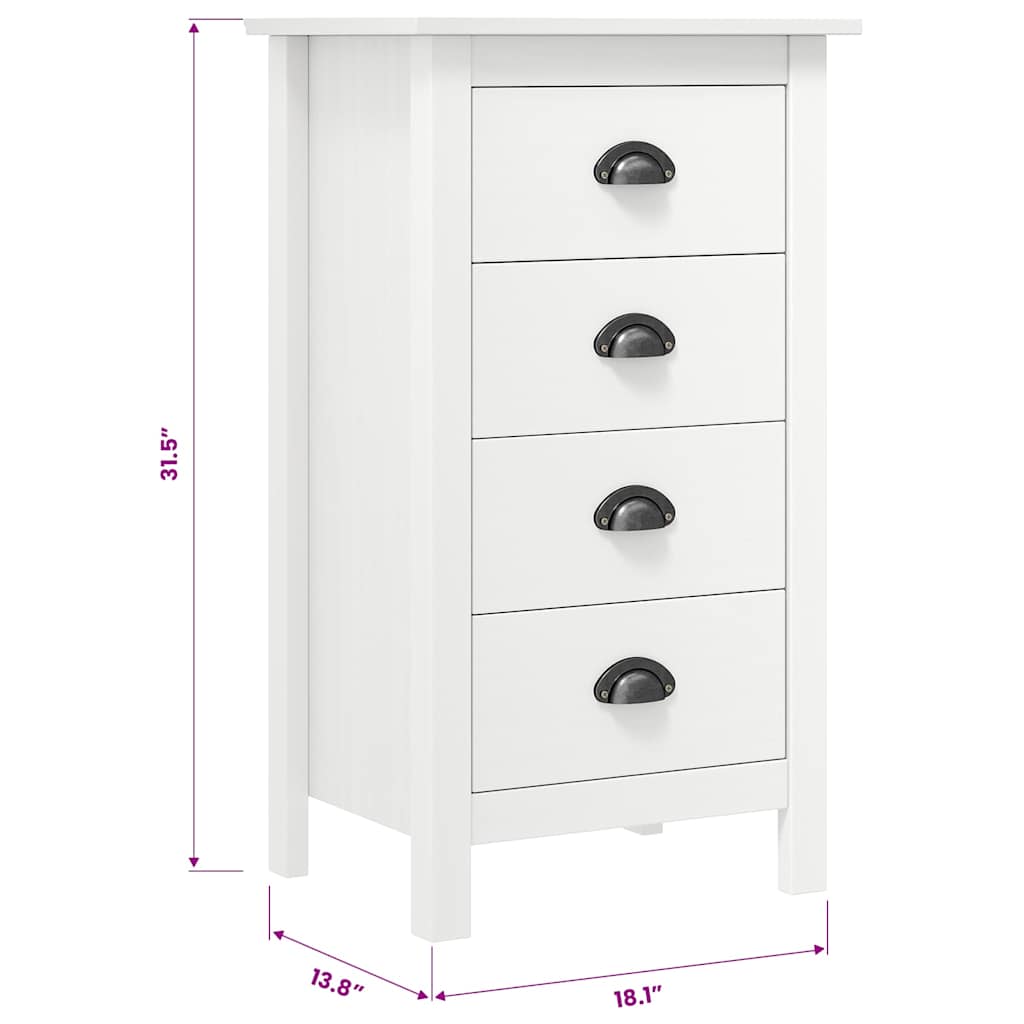 Sideboard | White | Solid pine wood | Compact | Sideboard | Rectangular
