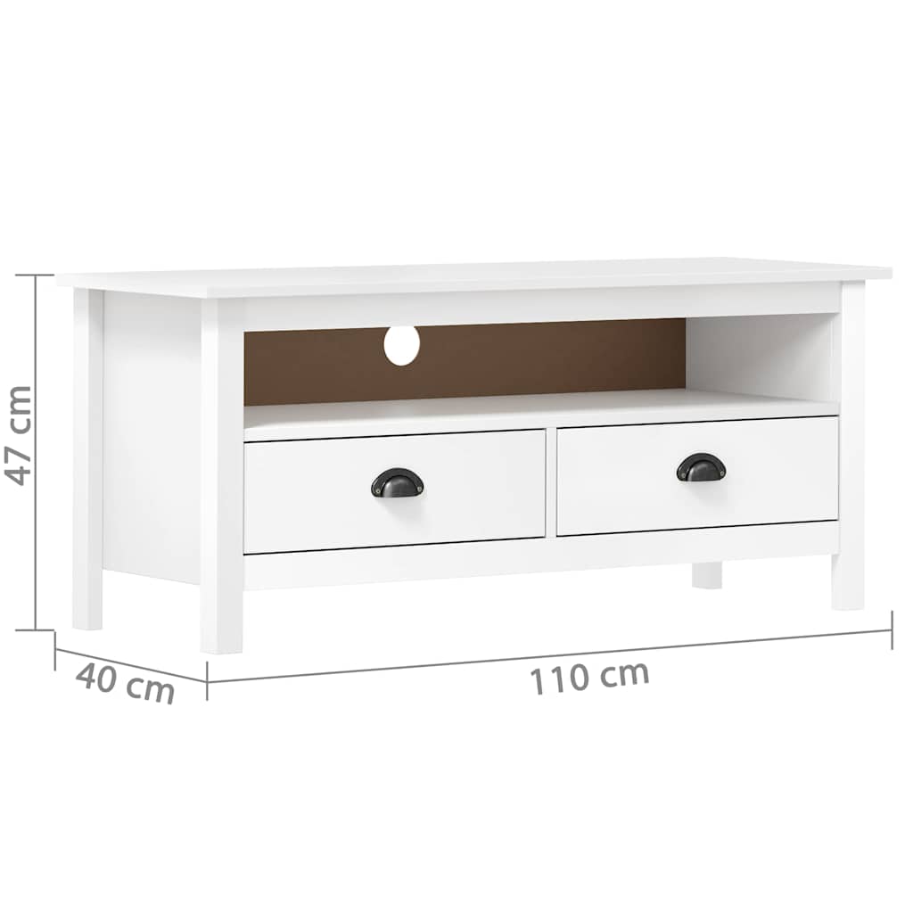Tv Cabinet | White | Solid pine wood | Medium | TV Cabinet | Rectangular