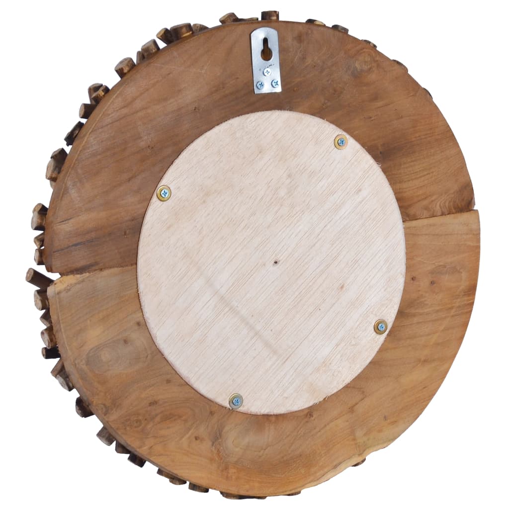 Wall Mirror 15.7" Teak Round