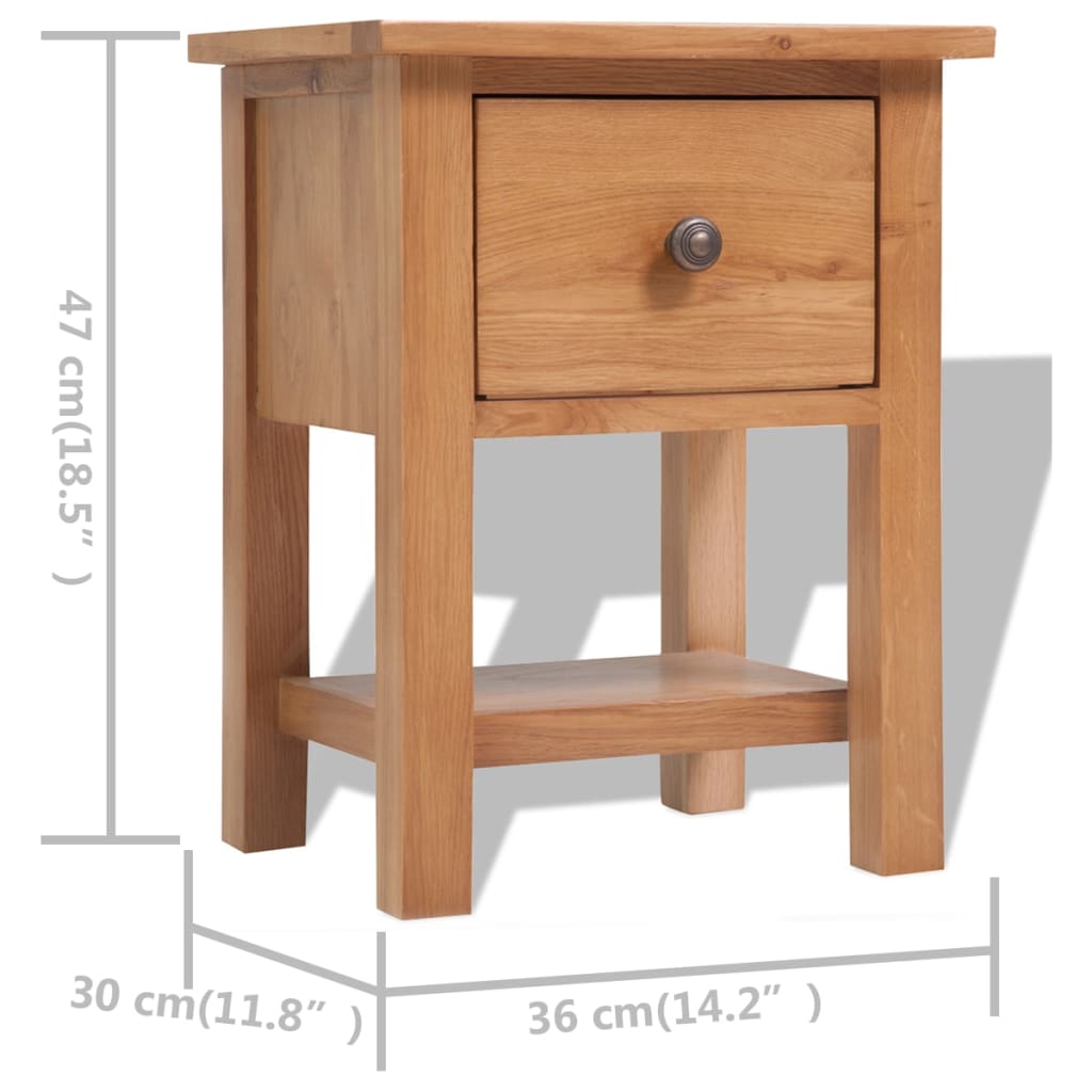Nightstand | Natural Oak | Solid oak wood | Small | Durable | Nightstand