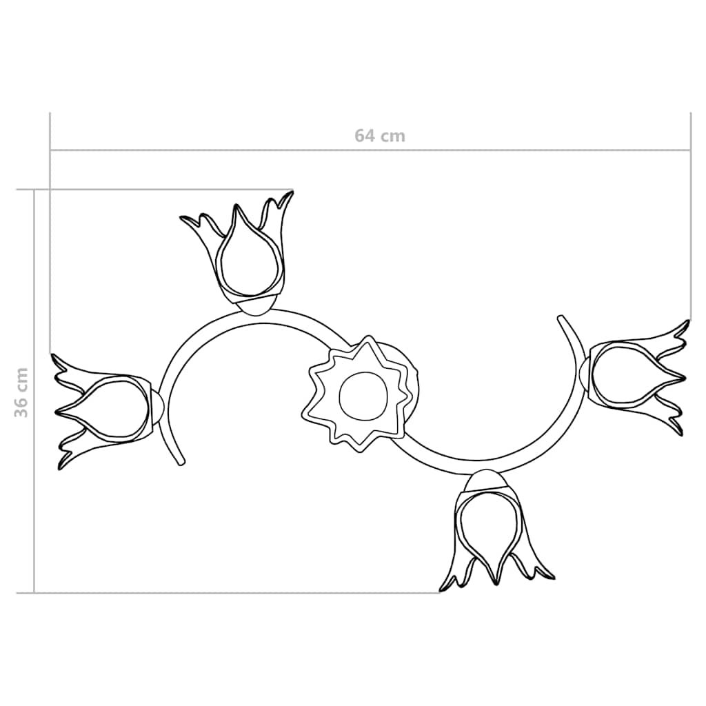 Ceiling Lamp | Chrome and Clear | Chrome-plated steel & glass | Medium