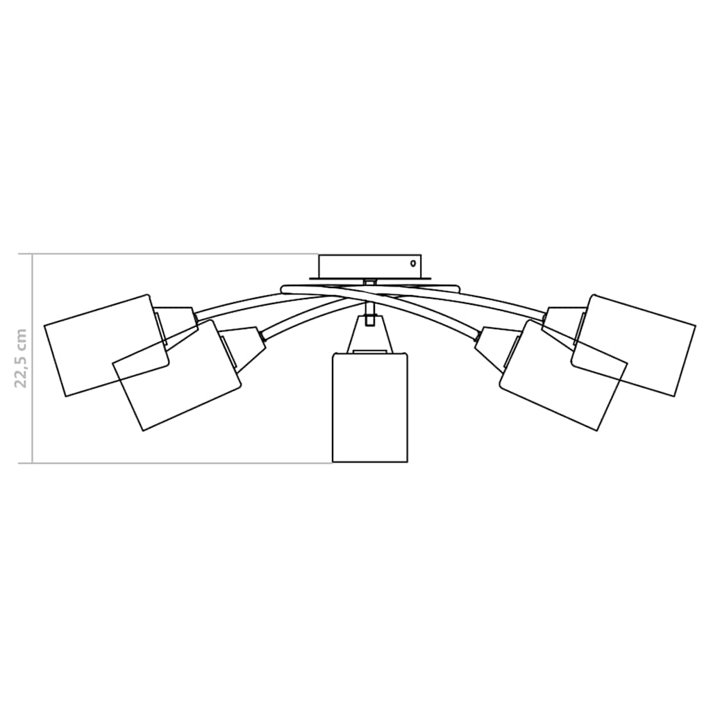 Ceiling Lamp | White | Chrome-Plated Steel, Ceramic | Regular | Modern