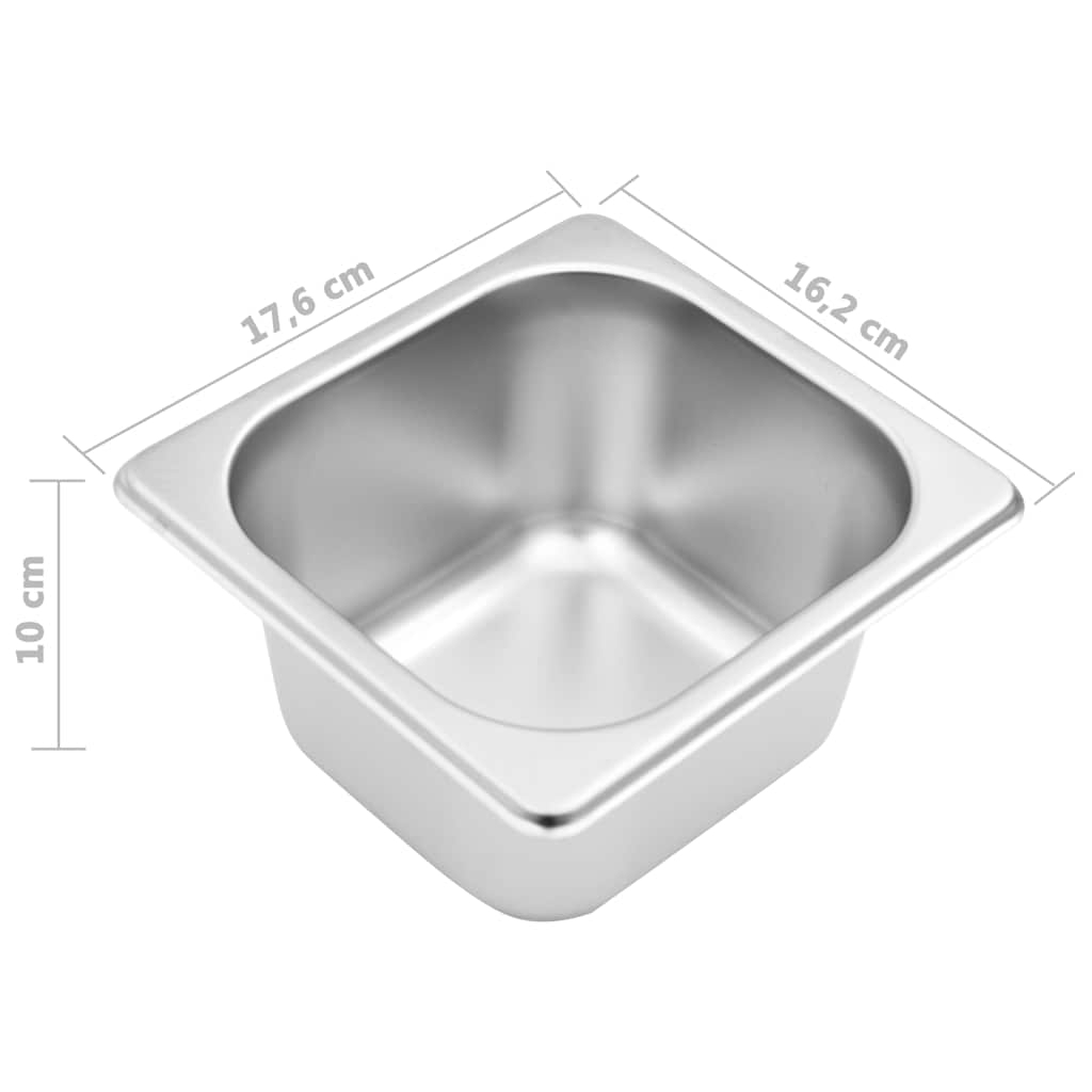 Gastronorm Container Holder with 4 GN 1/6 Pan Stainless Steel