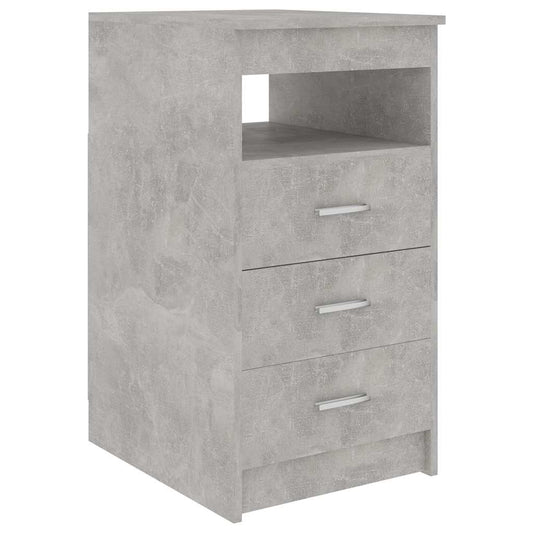Drawer Cabinet | Concrete Grey | Engineered Wood | Compact