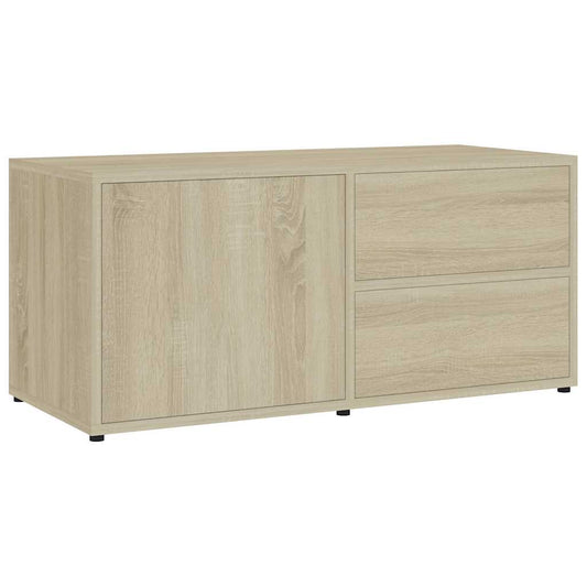 TV Cabinet | Sonoma Oak | Engineered Wood | 80x34x36 cm | Drawers
