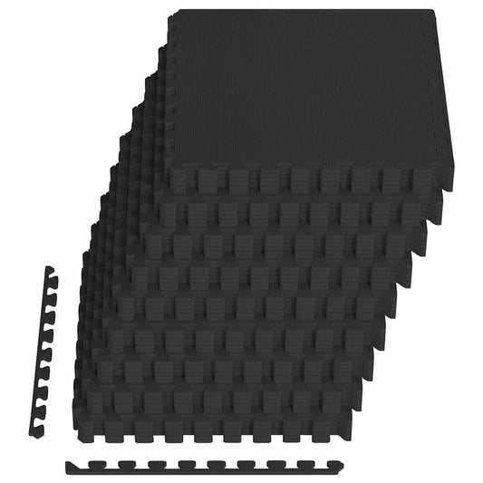 Floor Mats 54 pcs 4.86㎡ EVA Foam Black