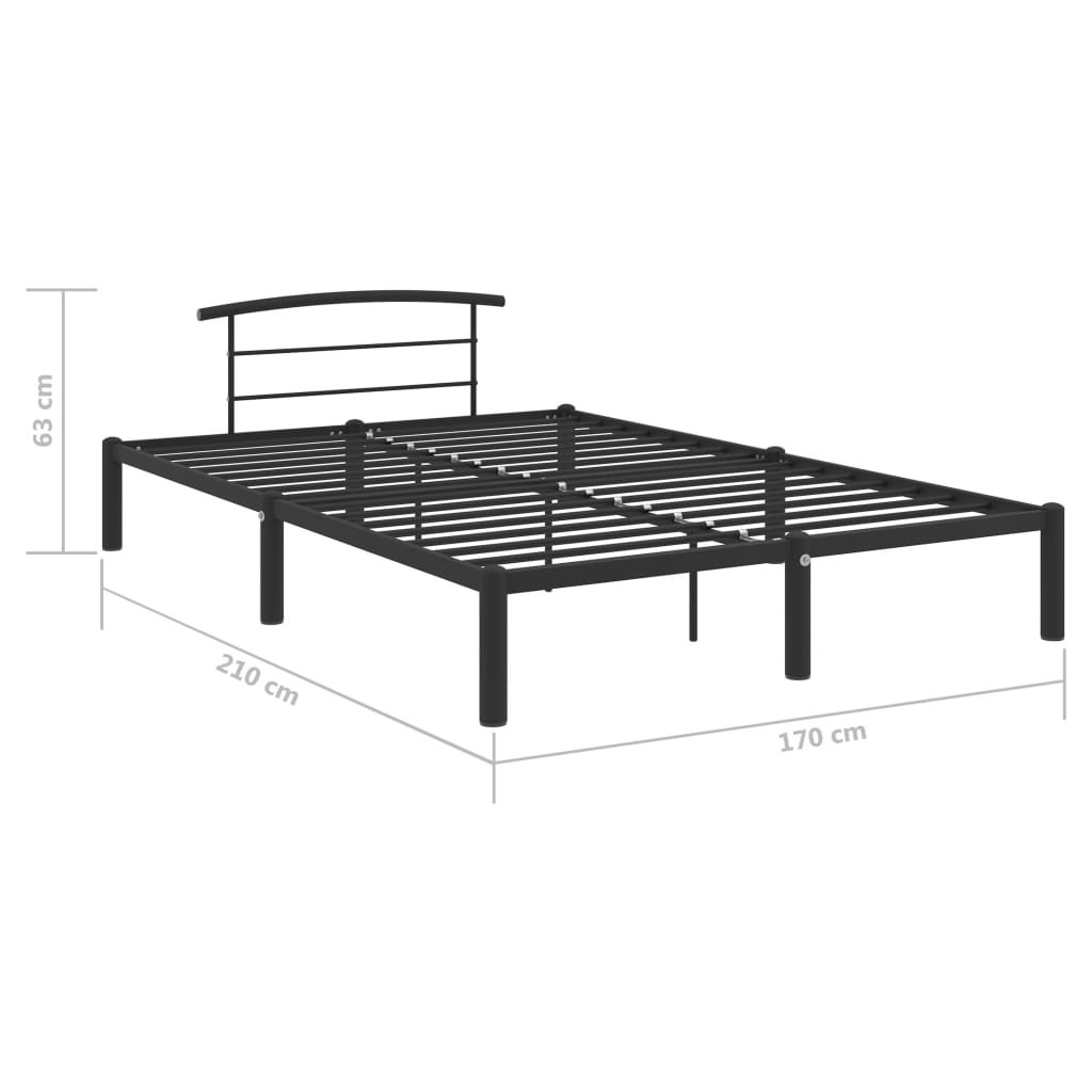 Bed Frame | Black | Metal | Double Bed | Durable | Bed Frame