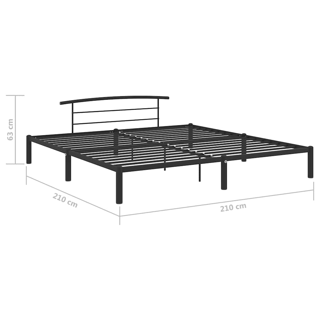 Bed Frame | Black | Metal | Double | Classic/Traditional | Bed Frame